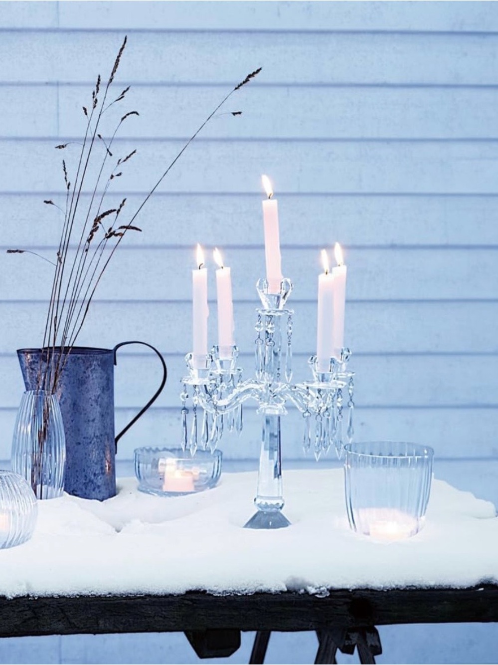 Villeroy & Boch Clear Crystal 5-Arm Candelabra with Prisms